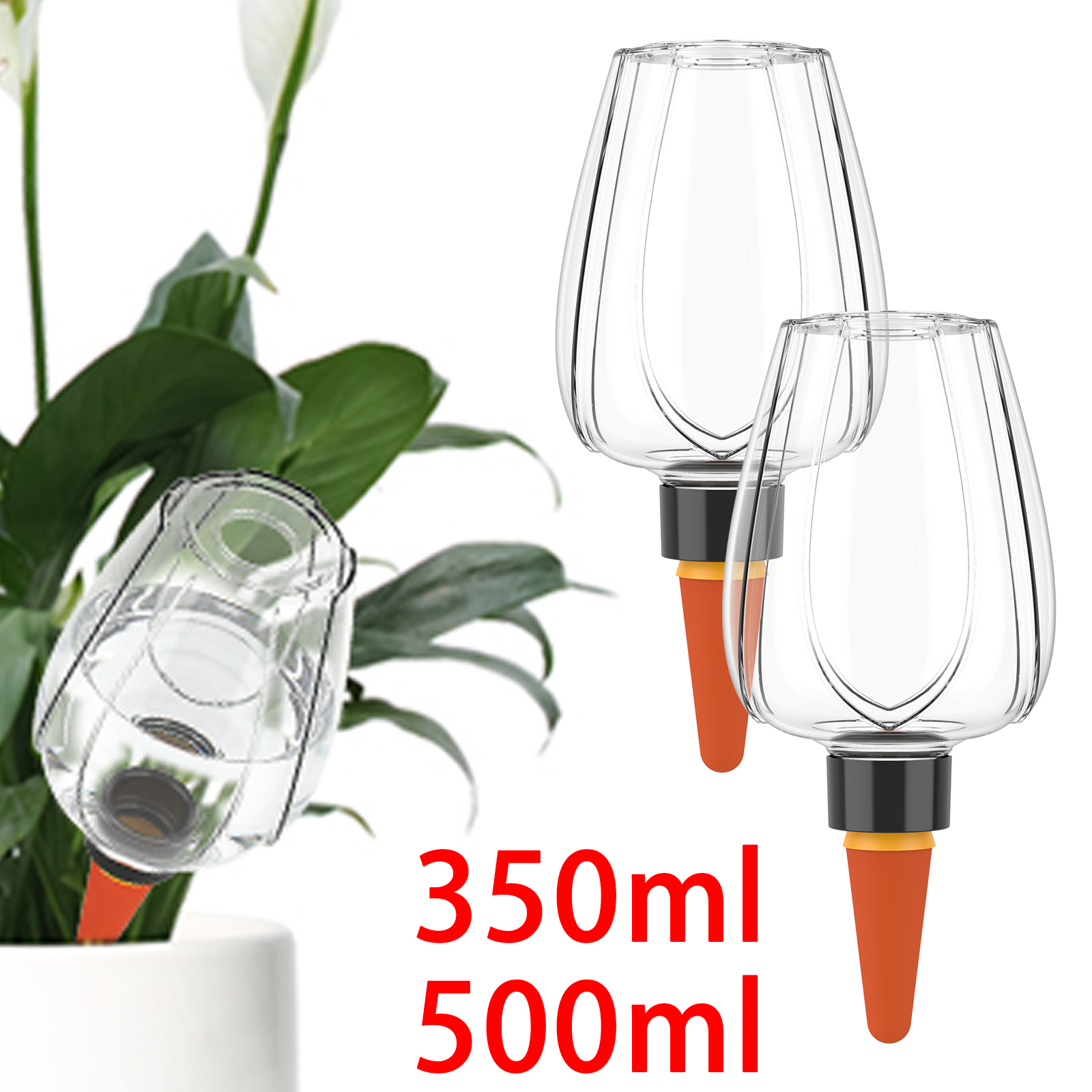 4Pcs Plant Watering Globe Clea - Self Watering Insert บทวิจารณ์และราคา