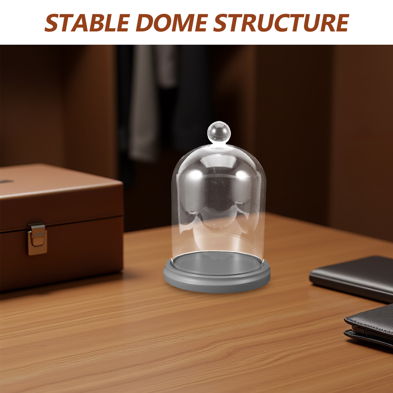 Glass Cloche Dome Transparent  - Plastic Dome Clear บทวิจารณ์และราคา
