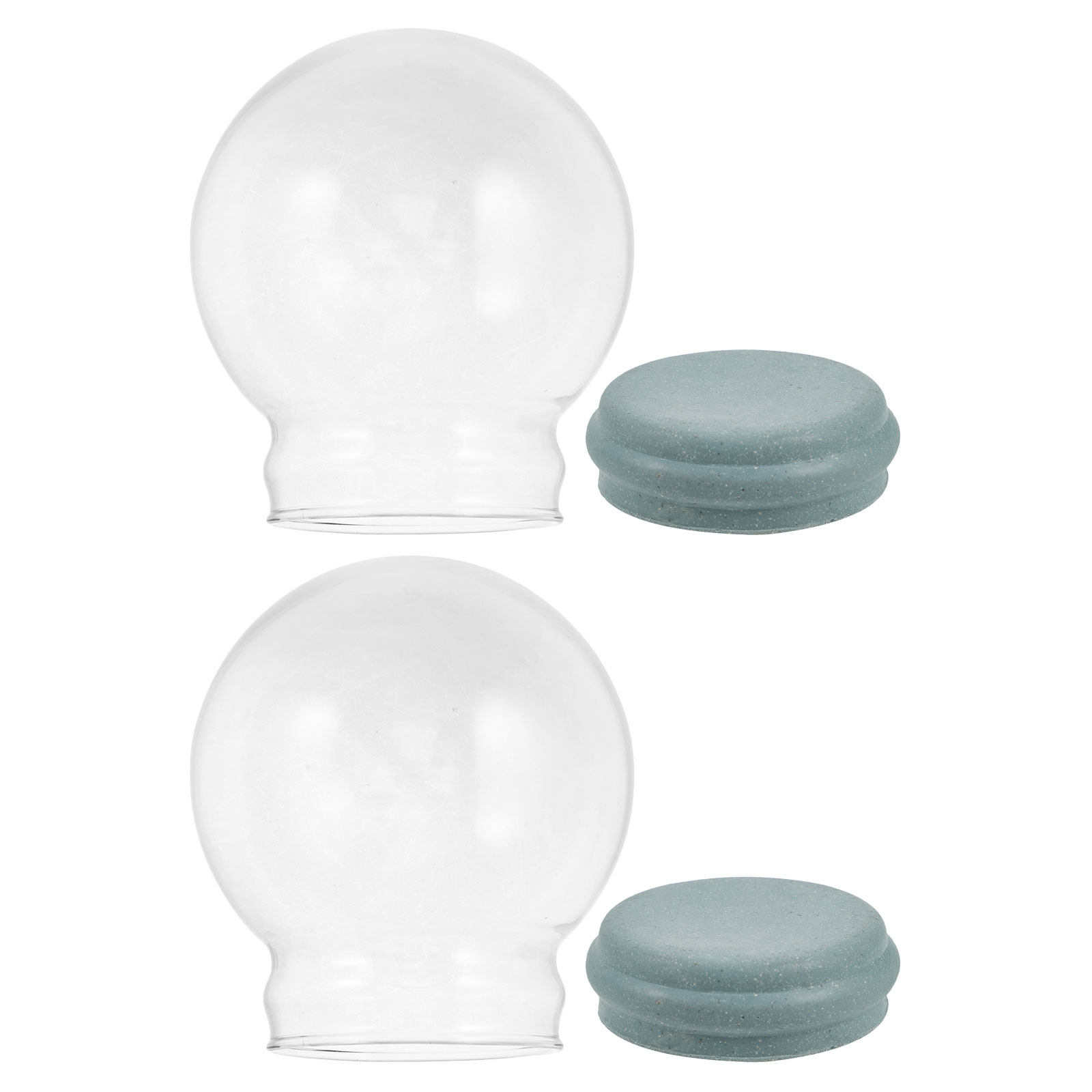 2Pcs Glass Snow Globe Clear Do - Plastic Dome Clear บทวิจารณ์และราคา